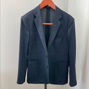 Men's Nordstrom Navy Pinstripe Blazer, Size Medium